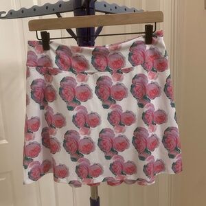 Amy Sport White/Pink Floral Golf Skort sz S-P